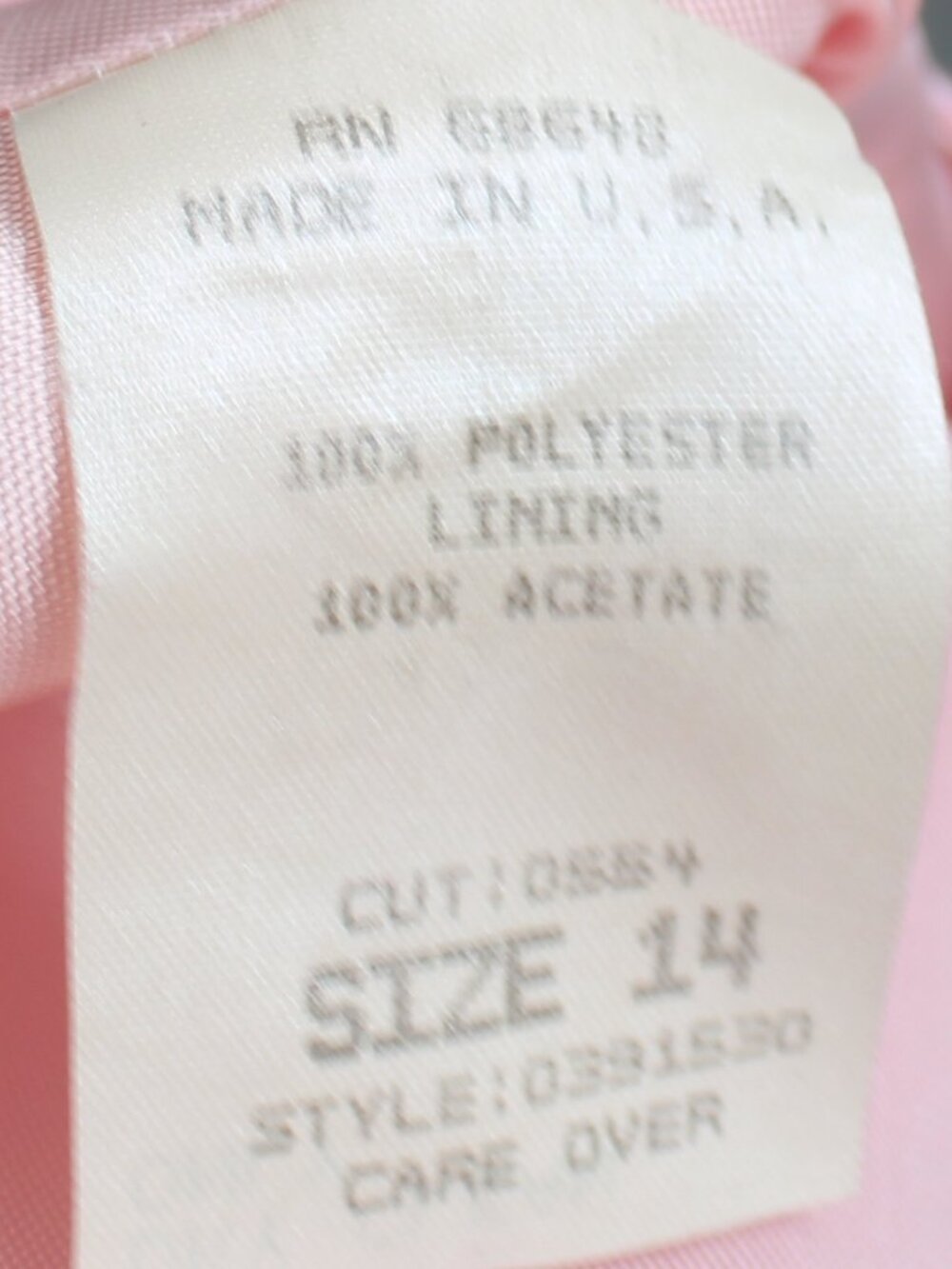 ABS Vintage 90s Pink Empire Waist Pleated Bow Satin Mini Party Dress Size 14 - Picture 5 of 5